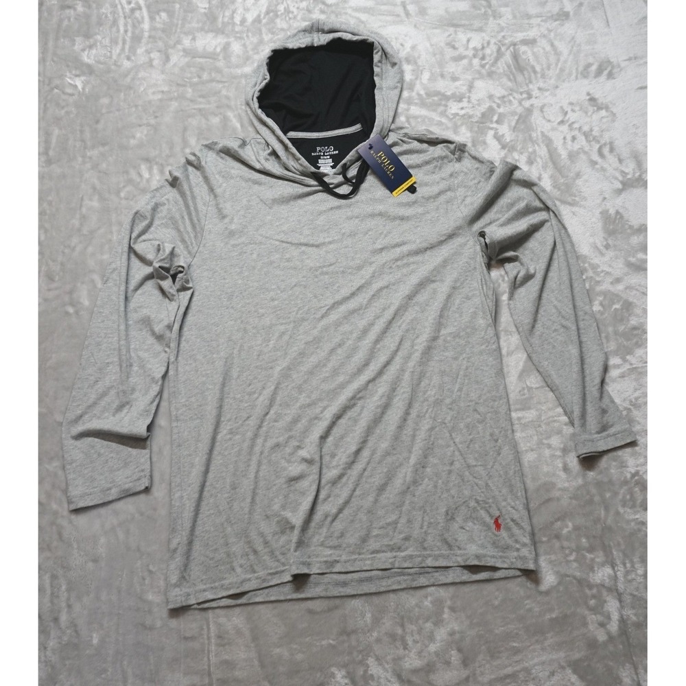 Polo Ralph Lauren Men's Gray Hoodie Supreme Comfort Lightweight Pullover NWT